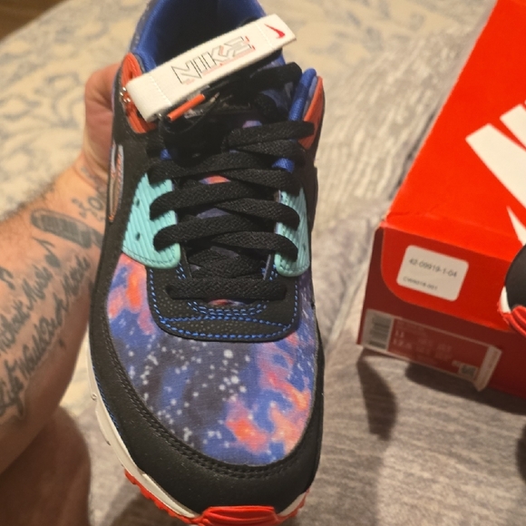 Nike Kids Galaxy Sneakers - Blue, Black, and Red - Picture 3 of 4